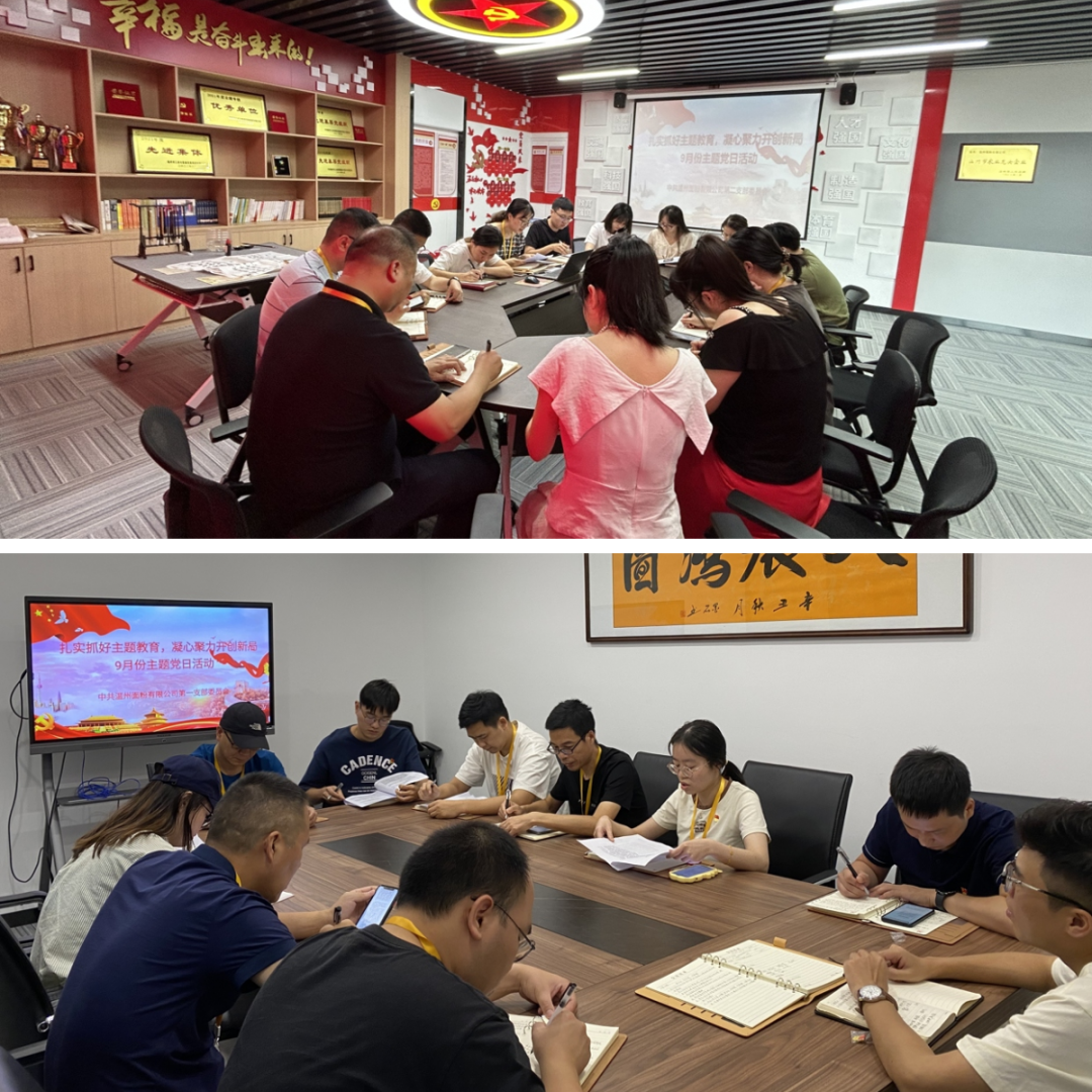 扎实抓好主题教育，凝心聚力开创新局丨瓦力棋牌官网公司召开9月份主题党日活动